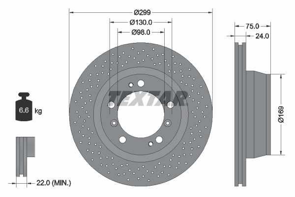 Disc frana 92100103 TEXTAR