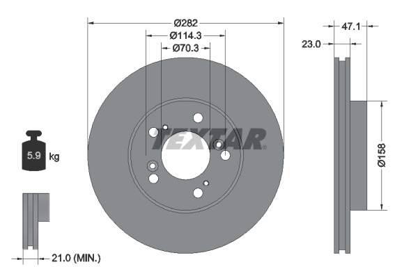 Disc frana 92101000 TEXTAR