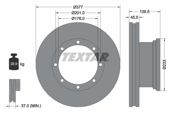 Disc frana 93101500 TEXTAR