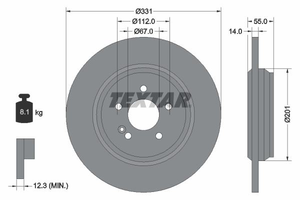 Disc frana 92103303 TEXTAR