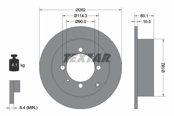 Disc frana 92104000 TEXTAR