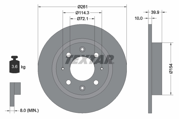 Disc frana 92104300 TEXTAR