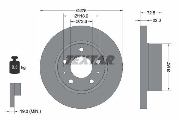 Disc frana 93104603 TEXTAR