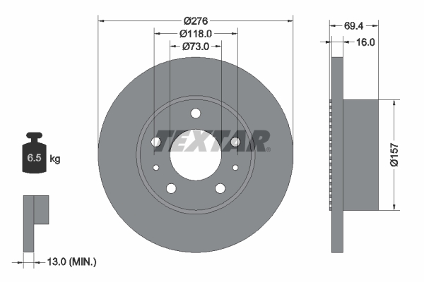 Disc frana 93104800 TEXTAR