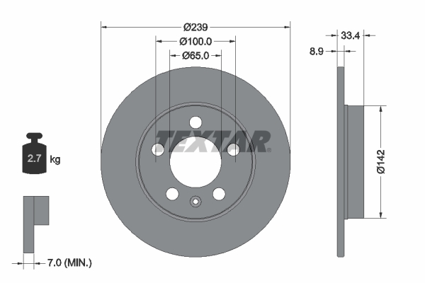 Disc frana 92105803 TEXTAR