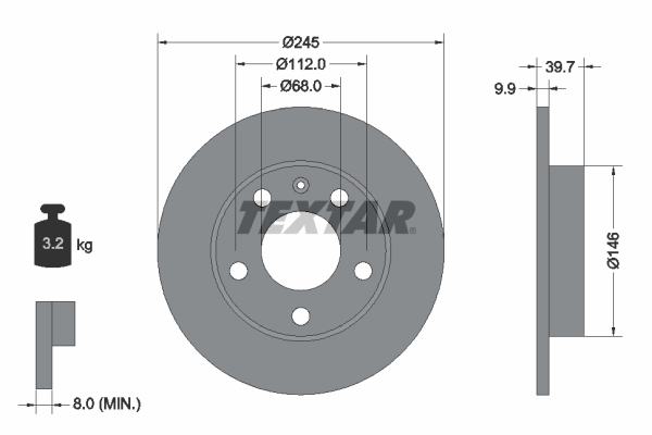 Disc frana 92106203 TEXTAR