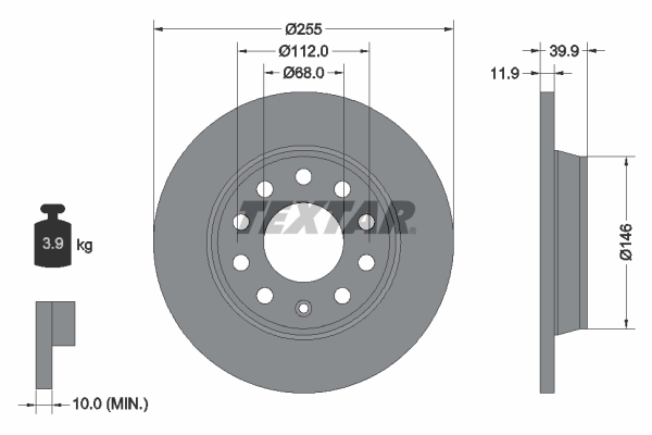 Disc frana 92106303 TEXTAR