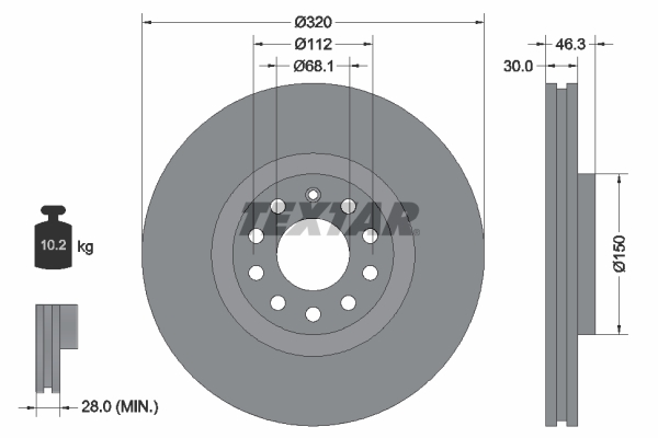 Disc frana 92106705 TEXTAR