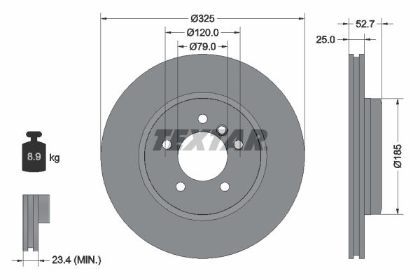 Disc frana 92106905 TEXTAR