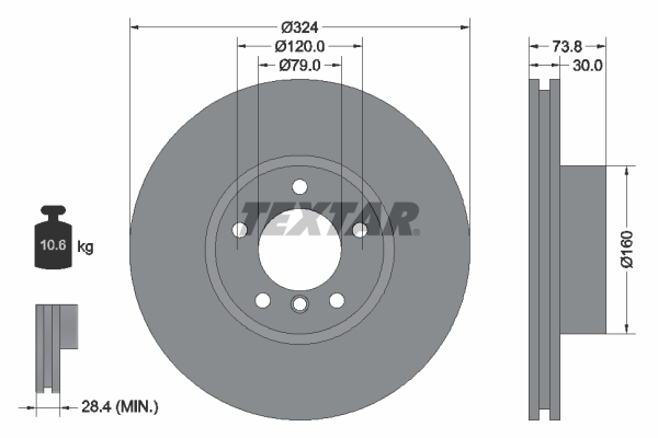 Disc frana 92107105 TEXTAR