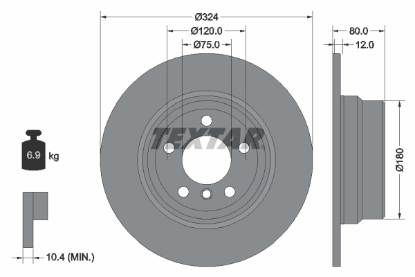 Disc frana 92107403 TEXTAR