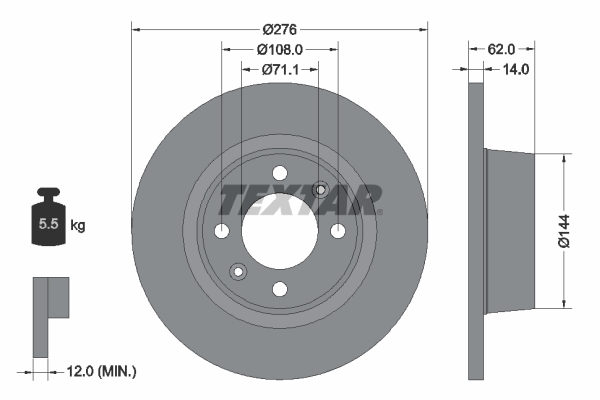 Disc frana 92107900 TEXTAR