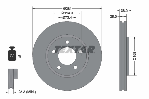 Disc frana 92108300 TEXTAR