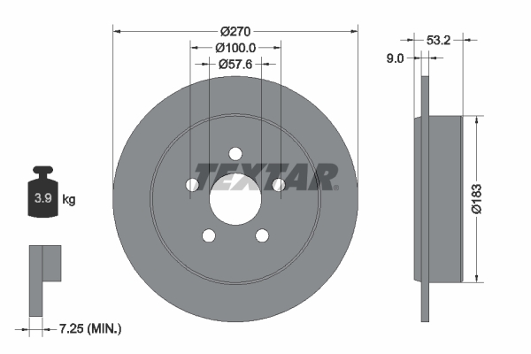 Disc frana 92108600 TEXTAR