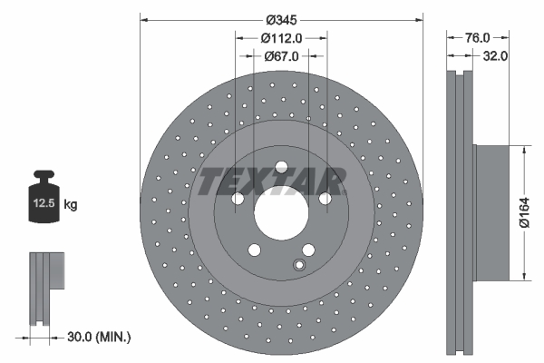 Disc frana 92108800 TEXTAR