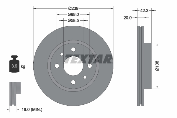 Disc frana 92109200 TEXTAR