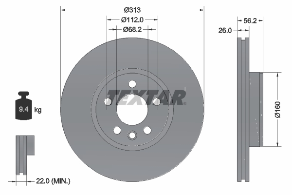 Disc frana 92109905 TEXTAR