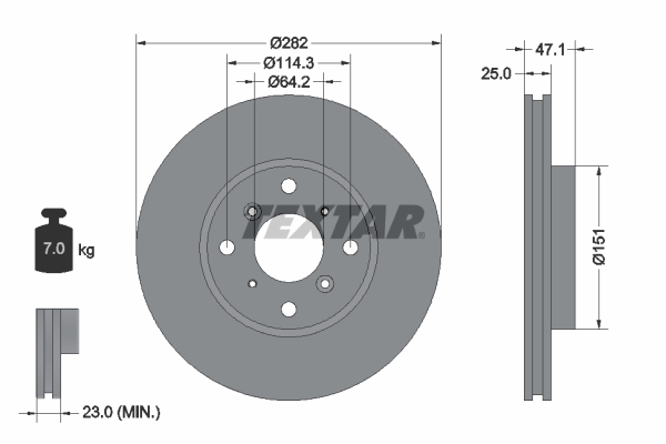 Disc frana 92110100 TEXTAR