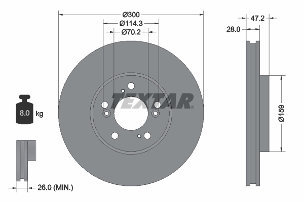 Disc frana 92110200 TEXTAR