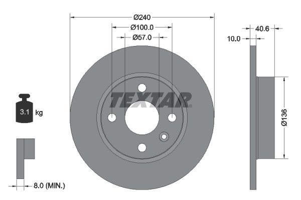 Disc frana 92111003 TEXTAR