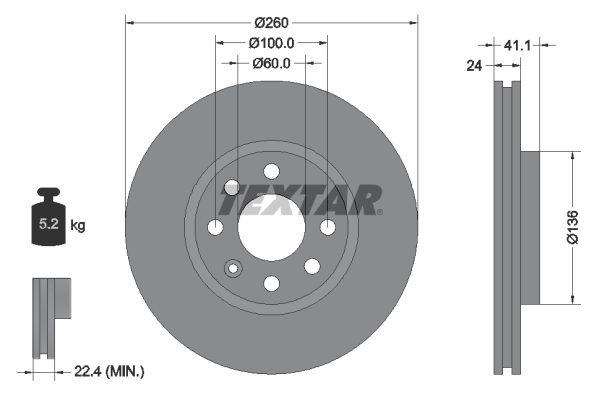 Disc frana 92111103 TEXTAR