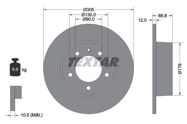 Disc frana 92111203 TEXTAR