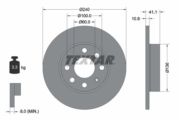 Disc frana 92111303 TEXTAR