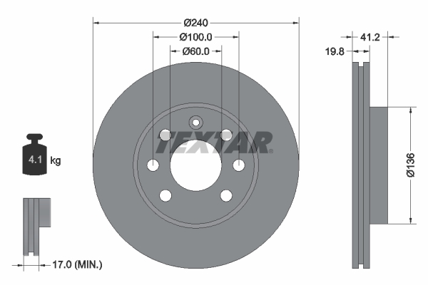 Disc frana 92111403 TEXTAR