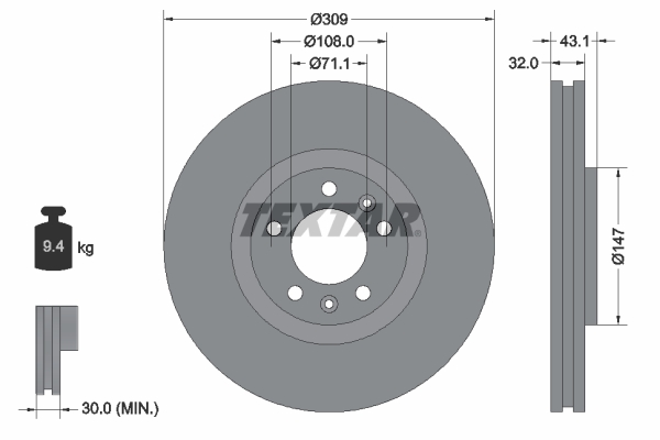 Disc frana 92111900 TEXTAR