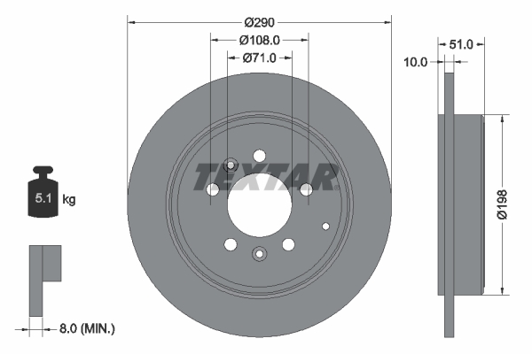 Disc frana 92112000 TEXTAR