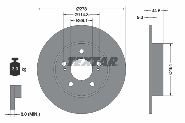 Disc frana 92113103 TEXTAR