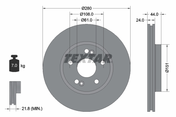 Disc frana 92113803 TEXTAR