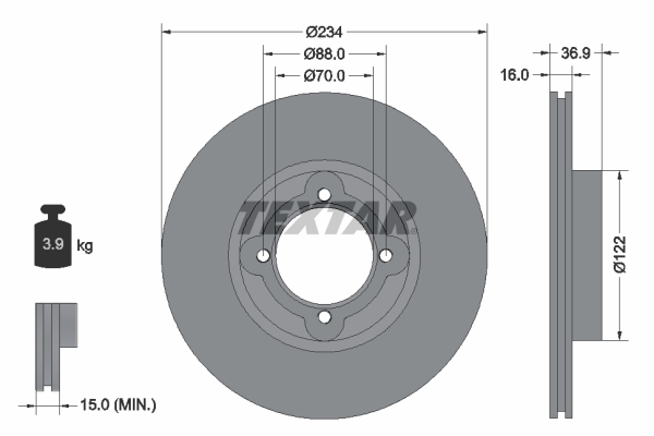 Disc frana 92114000 TEXTAR