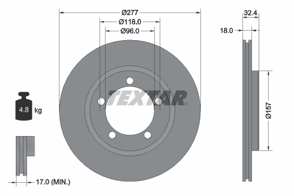 Disc frana 92114200 TEXTAR