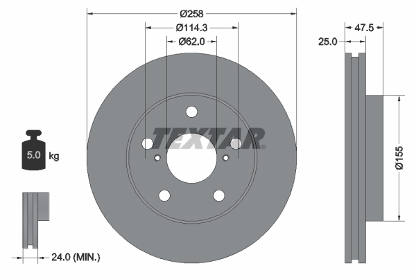 Disc frana 92114400 TEXTAR