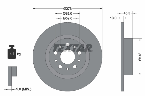 Disc frana 92114703 TEXTAR