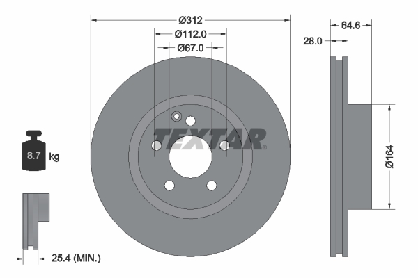 Disc frana 92115305 TEXTAR