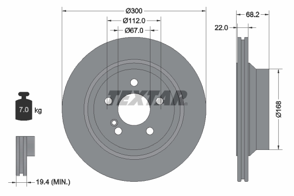 Disc frana 92115505 TEXTAR