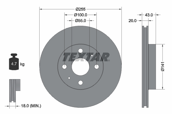 Disc frana 92115603 TEXTAR