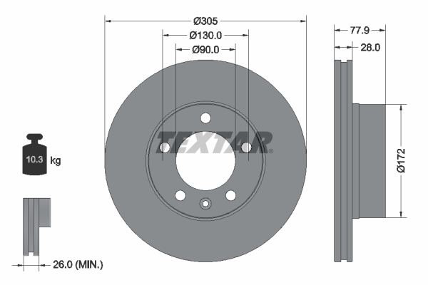 Disc frana 92115903 TEXTAR