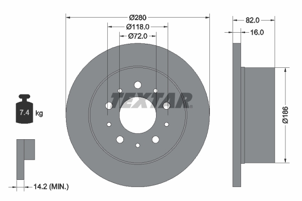 Disc frana 92116103 TEXTAR