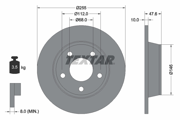 Disc frana 92117303 TEXTAR