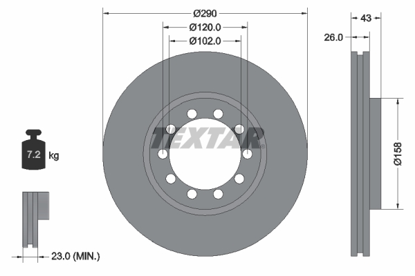 Disc frana 93117500 TEXTAR