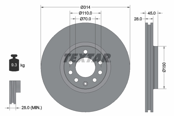 Disc frana 92118803 TEXTAR