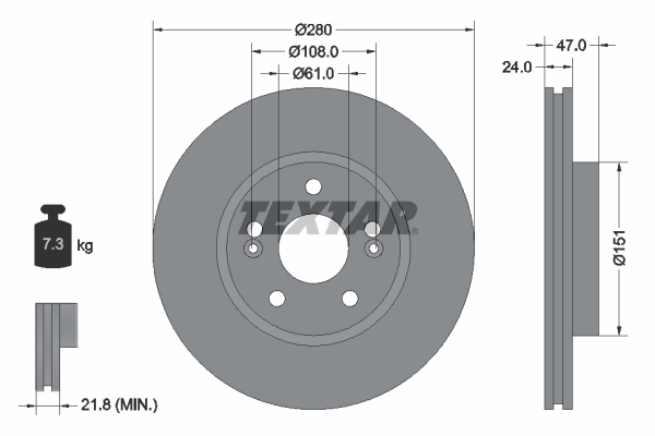 Disc frana 92118903 TEXTAR