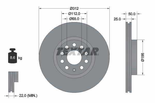 Disc frana 92120505 TEXTAR