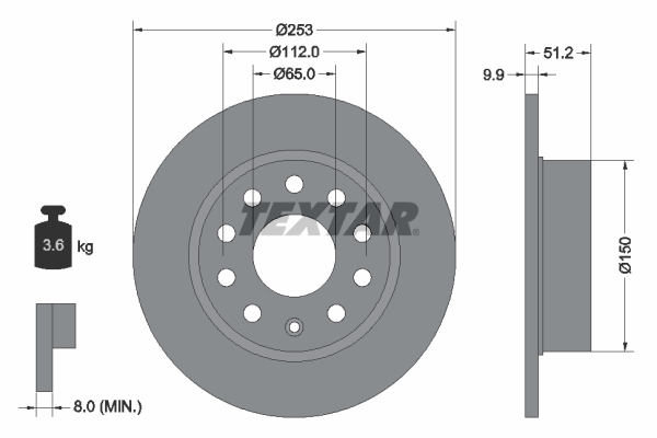 Disc frana 92120903 TEXTAR