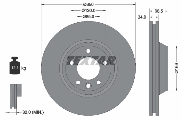 Disc frana 92121705 TEXTAR