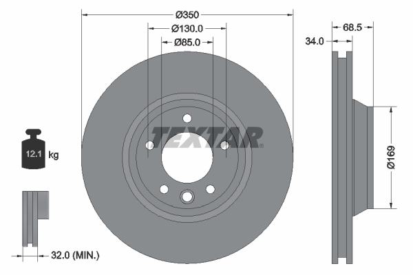 Disc frana 92121805 TEXTAR