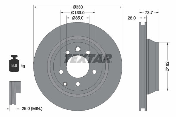 Disc frana 92122005 TEXTAR